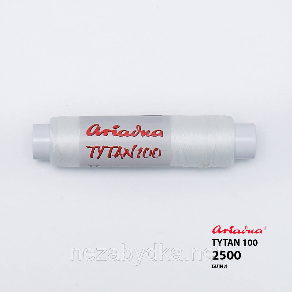 Бісерна нитка TYTAN 100м, біла, фото 1