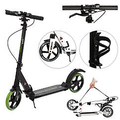 Двоколісний складаний самокат PU 200мм, від 7років GS-0061, "Galaktika" Khaki алюмінієвий