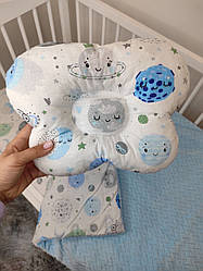 Дитяча постільна білизна для новонароджених Манюня в ліжечко ( коляску) плед + подушка + простирадло