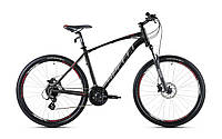 Велосипед горный 27.5 Spelli SX-4700 disk 19" черно серый с красным
