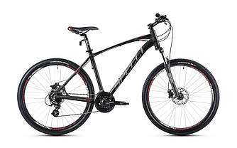 Велосипед 27,5 Spelli SX-4700 disk 19" чорно сірий з червоним