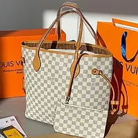 Сумка женская Louis Vuitton Neverfull Cream Caramel