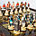 Подарункові шахи ручна робота в дерев'яному футлярі коричневі 26х26 см Manopoulos 670457, фото 5