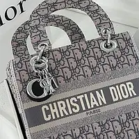 Сумка женская Christian Dior Lady D-Lite Grey