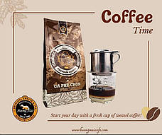 Кава в зернах Преміум Копі Лювак Kopi luwak Weasel Coffee Huong Mai Cafe 250 гр. В'єтнам, фото 6