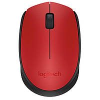 Мишка Logitech M171 бездротова, червона з чорним