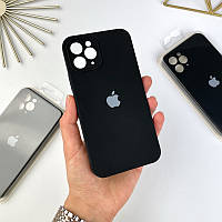 Силиконовый чехол с квадратными бортами на iPhone 11 Pro Max Black (18)