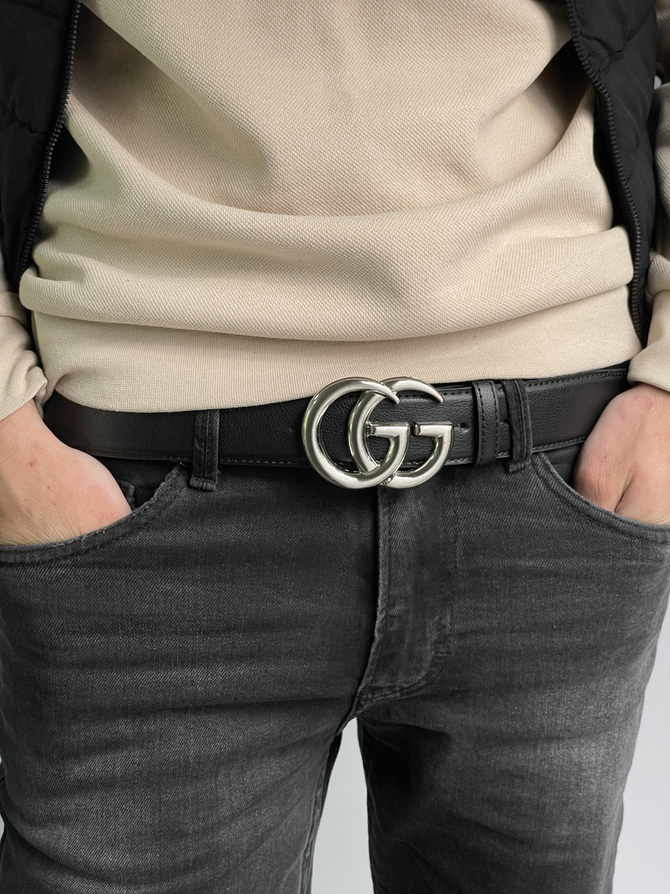 Gucci marmont leather logo best sale belt