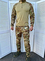 Військова тактична форма мультикам з наколінниками, ріпстоп