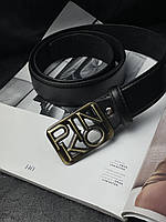 Ремень Pinko Text Leather Belt Black/Bronze