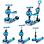 Самокат 5 в 1 з батьківською ручкою сонечко дитячий самокат із сидінням, фото 2