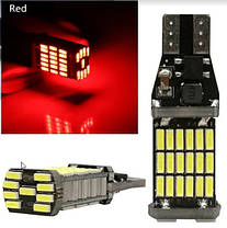 Світлодіодна лампа LED T15 / W16W 4014 45 SMD CANBUS червоний, фото 2