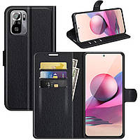 Чехол-книжка Litchie Wallet для Xiaomi Redmi Note 10 / Note 10S Black