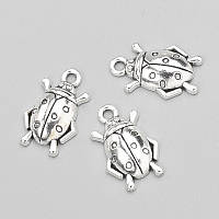 Фурнітура підвіска Божа корівка 18х11 мм фасування 20шт+-. 20грам купити біжутерію дешево оптом в інтернеті