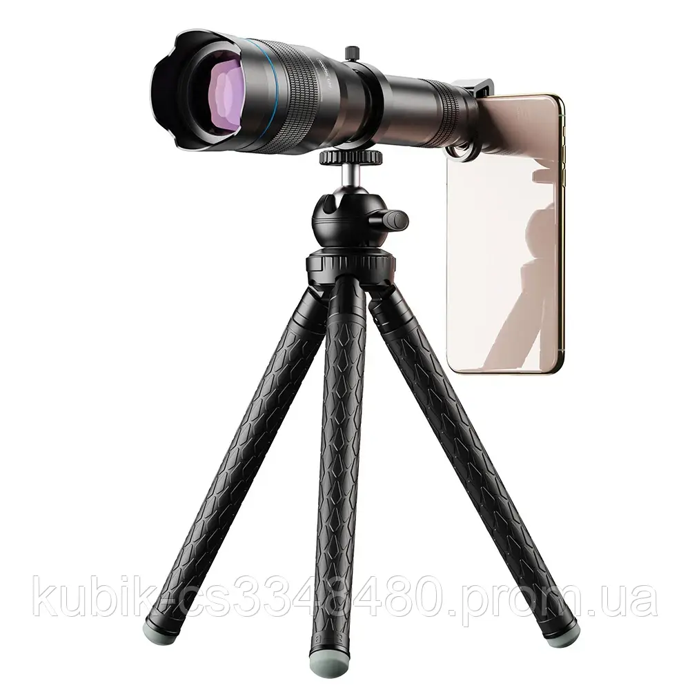 Телескопический объектив, линза Apexel HD 60X для камеры телефона, на телефон для макросъемки - фото 1 - id-p1304673895