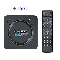Приставка TV-BOX G96Max W2 4K UltraHD (Android 11 4/64) (WiFi 2.4/5Gz) (Bt 5.0) (USB 2.0/3.0)