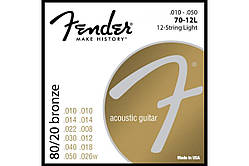 Струни для акустичних гітар FENDER 70-12L