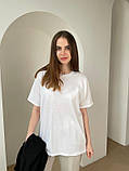 Біла базова оверсайз футболка 100% бавовна fruit of the loom Valueweight унісекс S, фото 6