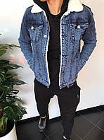Куртка джинсовая мужская на меху LOSE JEANS мужской S-XXL арт.493, Цвет Синий, Международный размер L, Размер