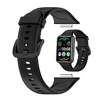 Силіконовий ремінець для Huawei Watch Fit 2 (YDA-B09S) | HMU | чорний