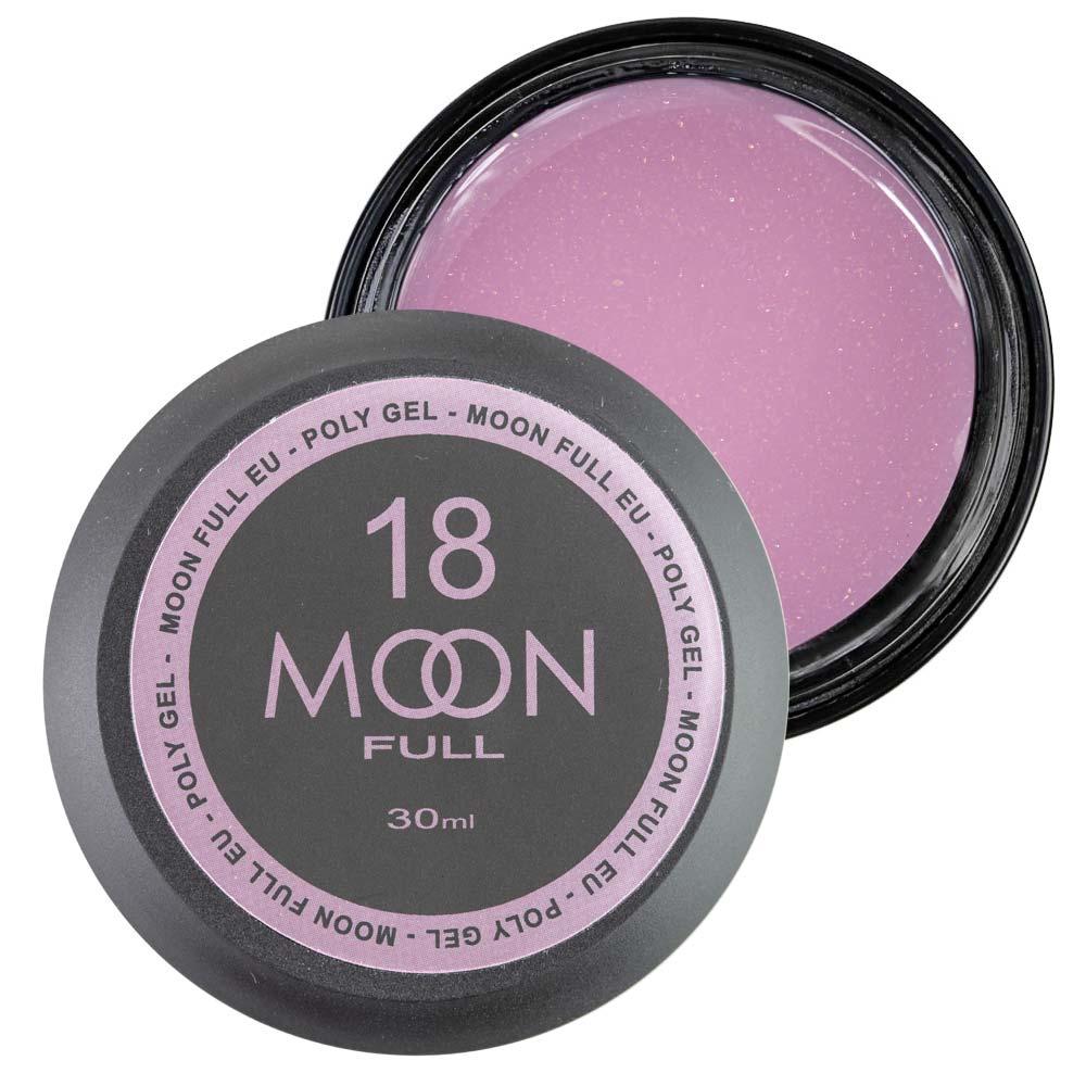 Полігель для нарощування нігтів Moon Full Poly Gel No18 Рожевий Зефір