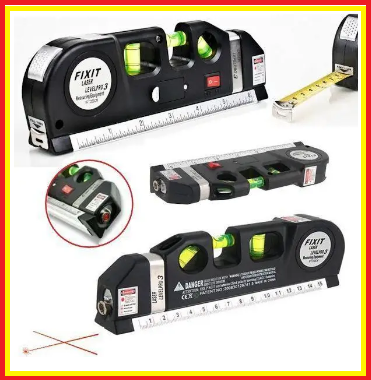 Лазерний будівельний рівень Laser Level Pro, універсальний рівень 3в1 нівелір із рулеткою та лінійкою lkp