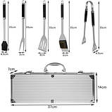 Набір інструментів для барбекю і гриля - набір з 5 аксесуарів + валіза Kaminer Польща, фото 3