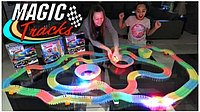 Гнучкий трек Magic Tracks, що світиться, 360 дет, гнучка іграшкова дорога автотрек, перегонова траса lkp