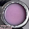 Полігель для нарощування нігтів Moon Full Poly Gel No17 Лілово-білий із шимером 30 мл, фото 2
