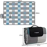 Килимок покривало водонепроникний для пікніка та пляжу XXL 200x200 см Trizand 21077 Польща, фото 8