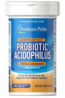 Puritan's Pride Probiotic Acidophilus 3 billion 100 капсул