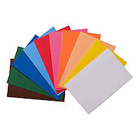 Набір Фоаміран ЕВА різнокольоровий, з клейовим шаром, 10 кольорів, А4, товщина 1,7 мм