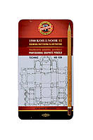 Набір простих олівців KIR 1502/I Technic 12 шт HB-10H