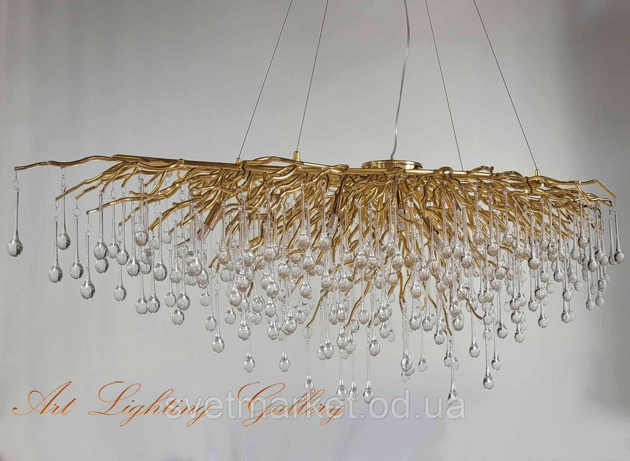 Сучасна кришталева люстра 616/120*60 GD, фото 1