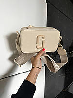 Женская подарочная сумка Marc Jacobs LOGO (кремовая) Gi8191 стильная красивая сумочка Марс Якобс для девушки
