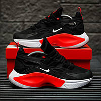 Мужские кроссовки Nike Signal (чёрные с белым и красным) повседневные спортивные кроссы 2294 тренд