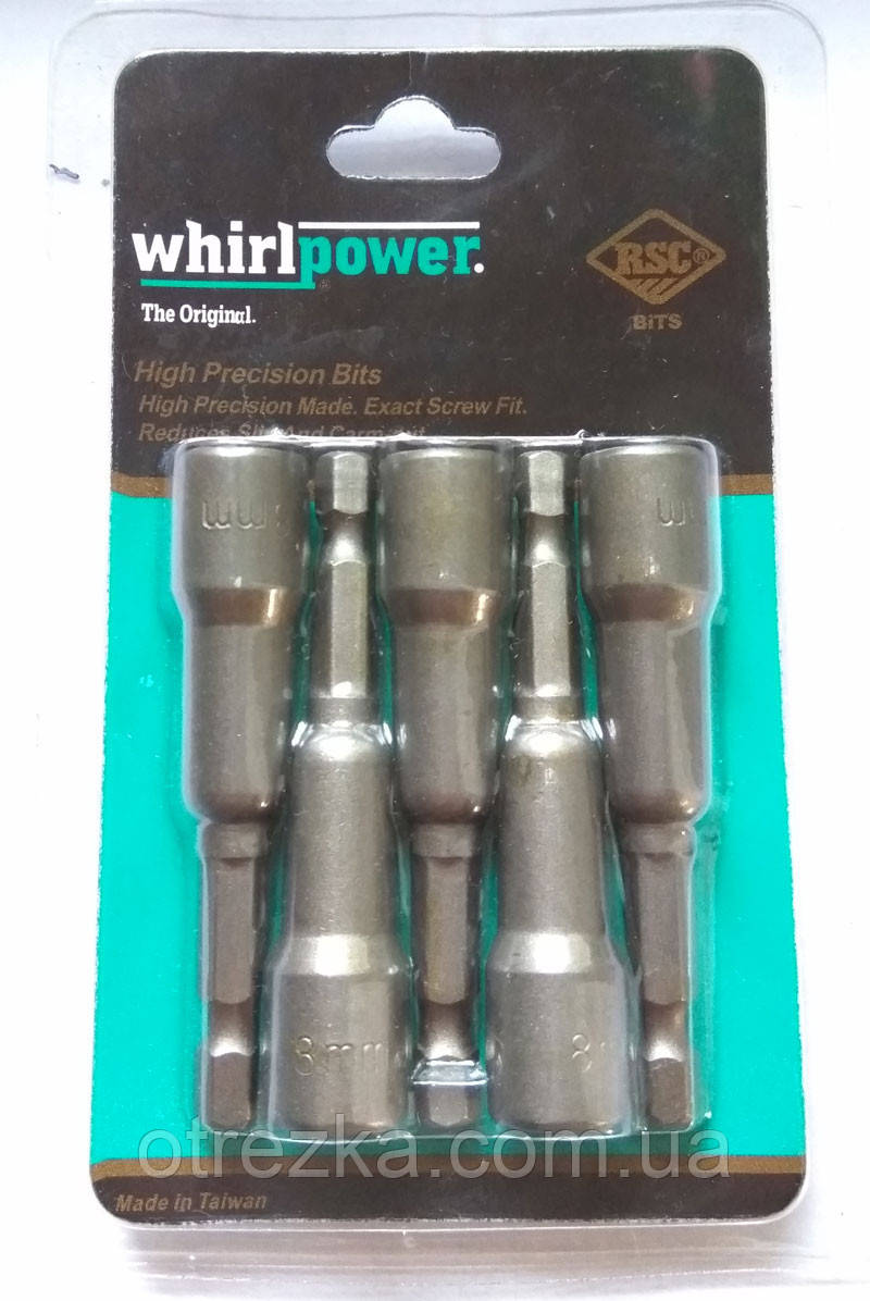 Головка магнитная Whirlpower 8*65 мм. (блистер 5 шт.) - фото 1 - id-p312745874