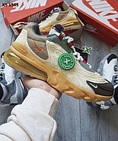 Мужские кроссовки Travis Scott x Nike Air Max 270 React (цветные) крутые спортивные деми кроссы KS 1545 тренд