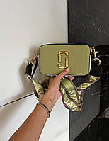 Женская подарочная сумка Marc Jacobs LOGO Olive (оливковая) Gi8125 стильная красивая сумочка Марс Якобс тренд
