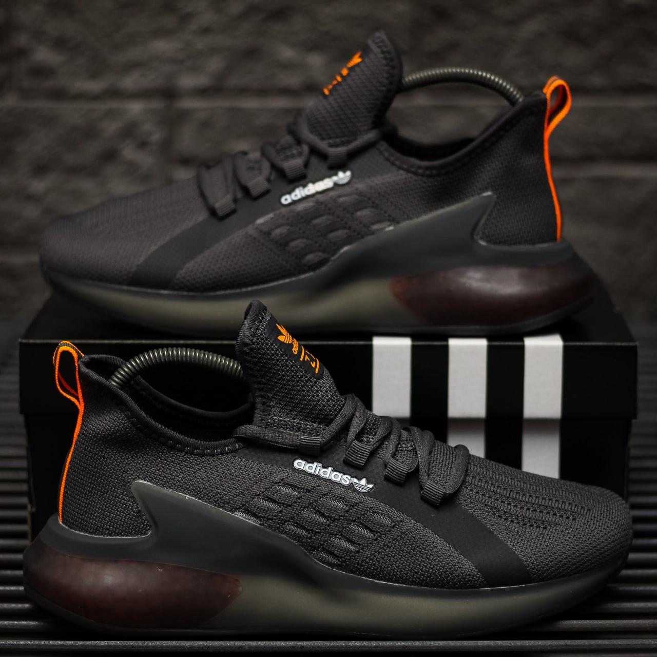Чоловічі кросівки Adidas ZX (чорні) зручні спортивні повсякденні кроси 2289 top, фото 1