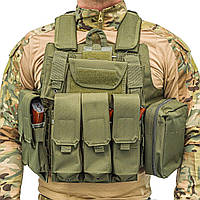Плитоноска с разгрузкой и системой быстрого сброса (олива) Арт1141 для воина ВСУ top