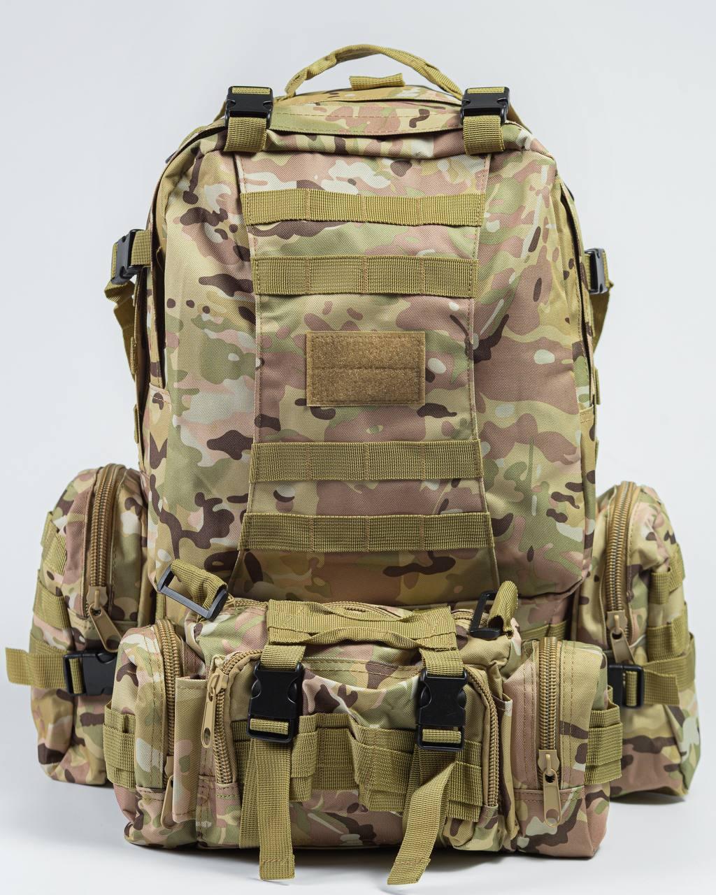 Рюкзак тактичний 55 л (мультиків) Арт1150 водовідштовхувальний, міцний, зносостійкий top, фото 1