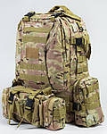 Рюкзак тактичний 55 л (мультиків) Арт1150 водовідштовхувальний, міцний, зносостійкий top, фото 4
