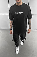 Мужская базовая футболка (черная) ada1587 качественная повседневная одежда для парней cross