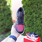 Чоловічі кросівки Nike Air Jordan (білі з чорним і бордовим) низькі стильні яскраві кеди О10983 top, фото 9