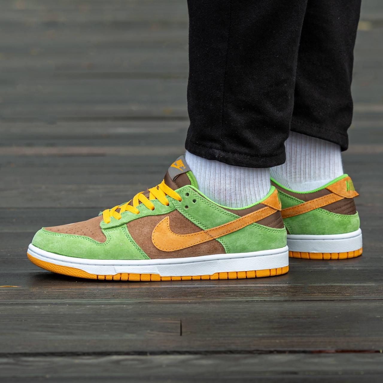 Чоловічі кросівки Nike SB Dunk Brown/Haki (коричневі з зеленим) низькі демісезонні модні кроси I1188 top, фото 1