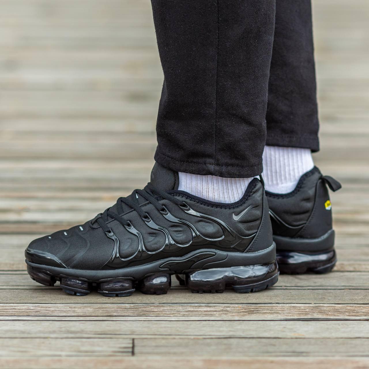 Чоловічі кросівки Nike Vapor Max All Black (чорні) стильні м'які спортивні кроси демісезон I1238 top, фото 1