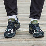 Чоловічі кросівки New Balance 2002 Suede Black/Blue/Haki (чорні/сині/хакі) повсякденні кроси I1228 top, фото 9