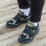 Чоловічі кросівки New Balance 2002 Suede Black/Blue/Haki (чорні/сині/хакі) повсякденні кроси I1228 top, фото 10