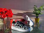 Чоловічі кросівки Nike Air Force Worldwide (чорно-білі) низькі стильні кросівки D357 Найк топ, фото 4